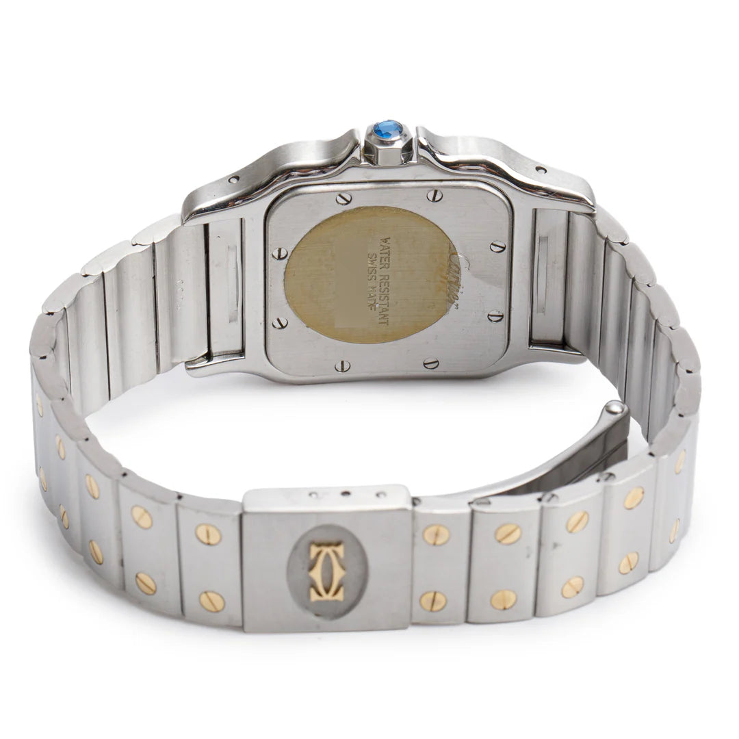 Stainless Steel &amp; 18k Yellow Gold Santos De Galbee Quartz Watch, Medium Model 1566 w/ Box &amp; Papers Coeur Cult Core