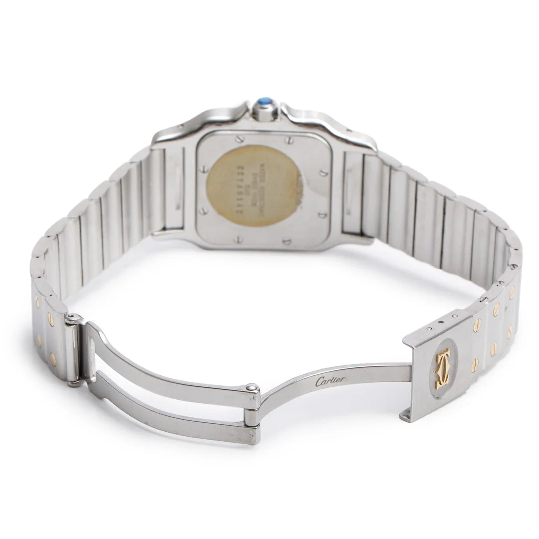 Stainless Steel &amp; 18k Yellow Gold Santos De Galbee Quartz Watch, Medium Model 1566 w/ Box &amp; Papers Coeur Cult Core