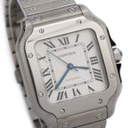 Stainless Steel Santos de Automatic Watch, Medium Model 4075 w/ Box, Papers &amp; Extra Strap Coeur Cult Core