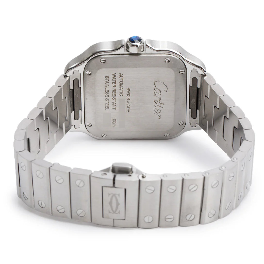 Stainless Steel Santos de Automatic Watch, Medium Model 4075 w/ Box, Papers &amp; Extra Strap Coeur Cult Core