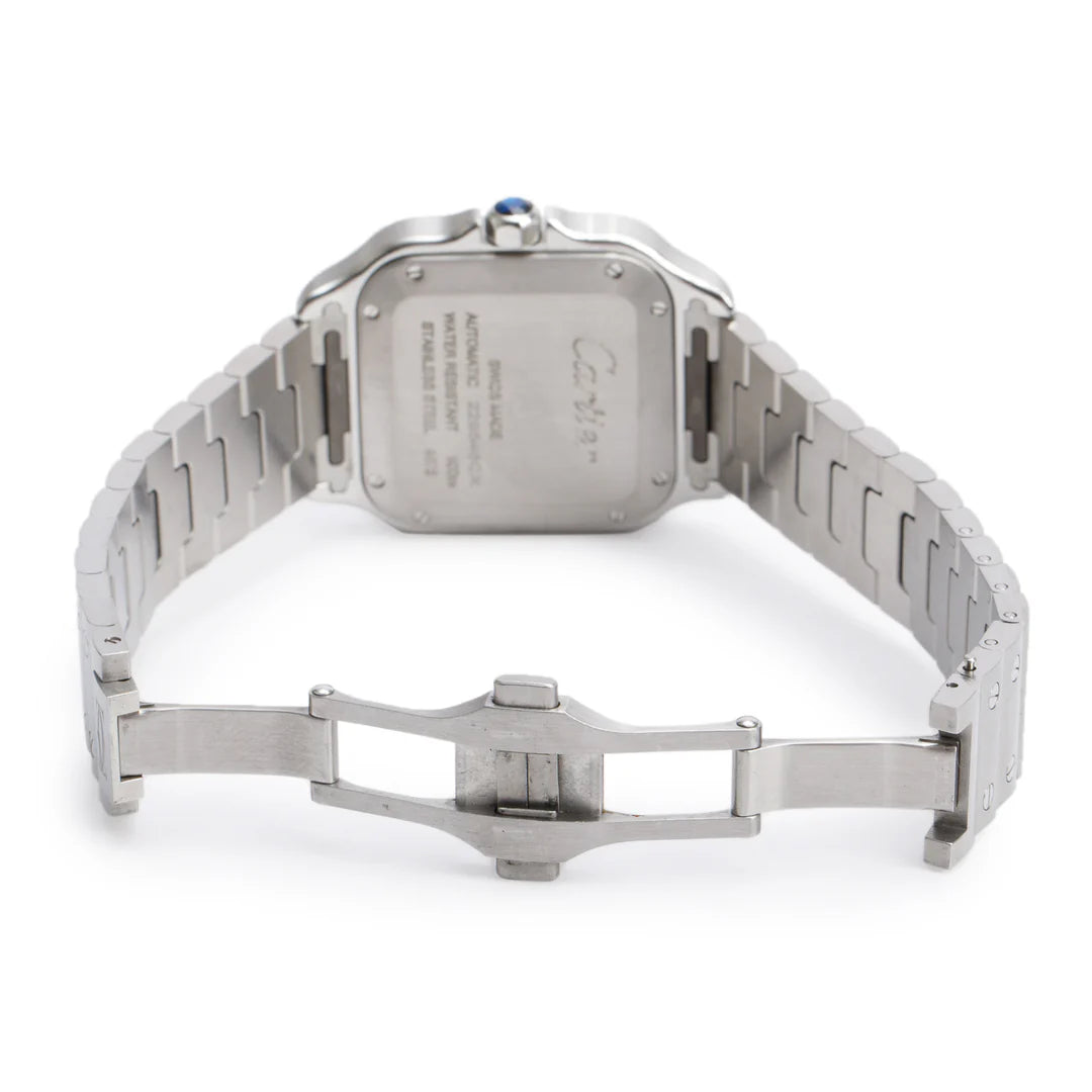 Stainless Steel Santos de Automatic Watch, Medium Model 4075 w/ Box, Papers &amp; Extra Strap Coeur Cult Core