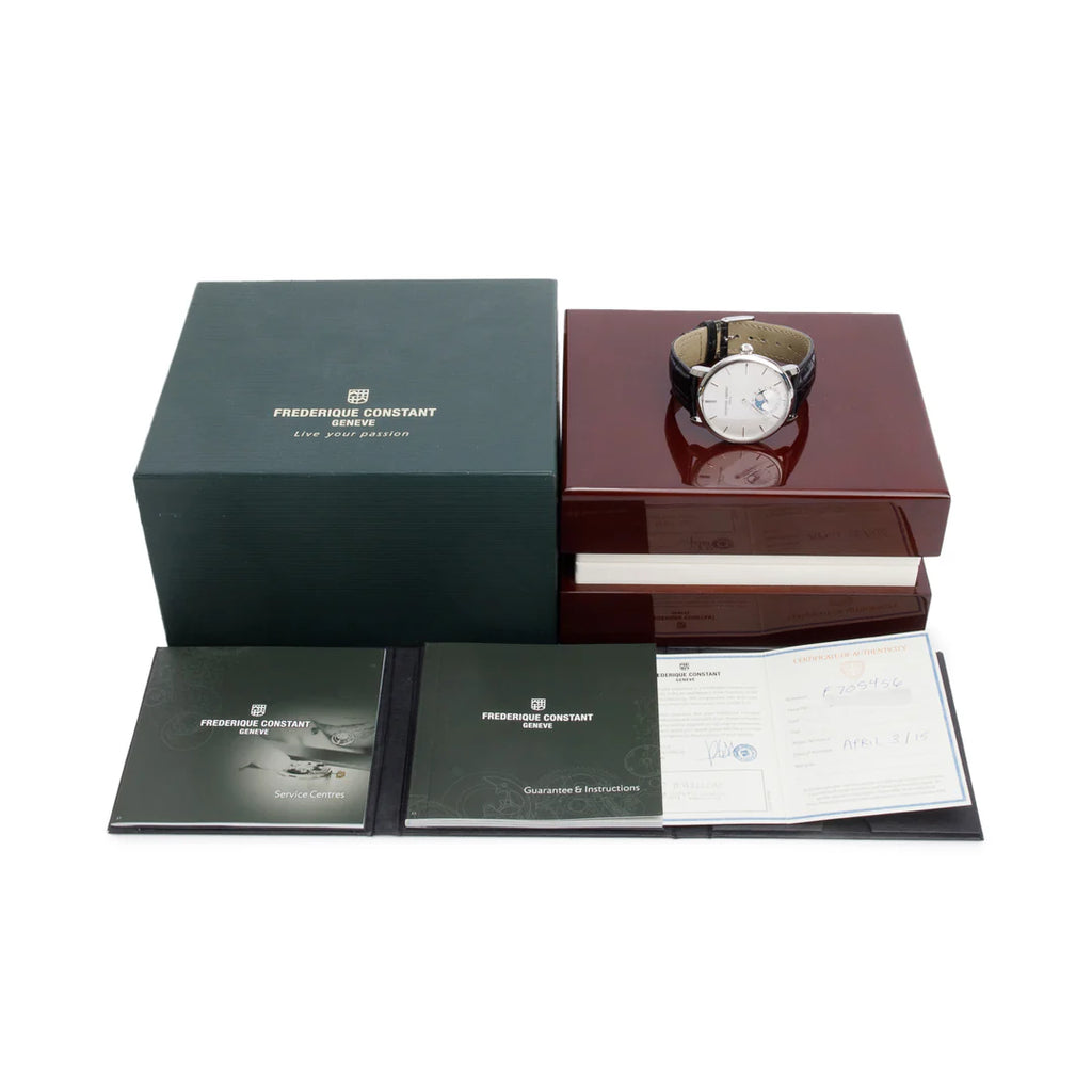 Stainless Steel Slimline 42 MM Moonphase Automatic Watch w/ Box &amp; Papers Coeur Cult Core