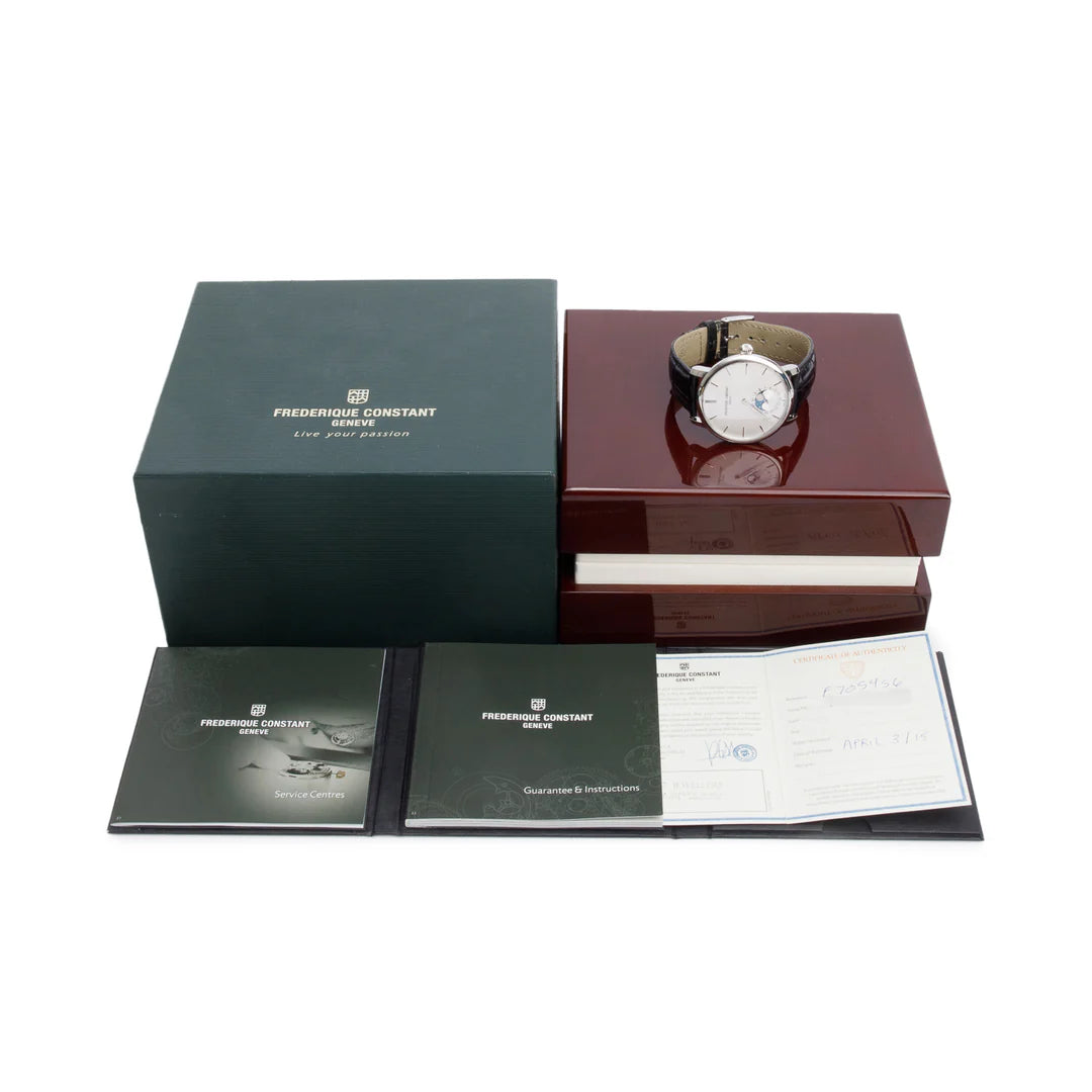Stainless Steel Slimline 42 MM Moonphase Automatic Watch w/ Box &amp; Papers Coeur Cult Core
