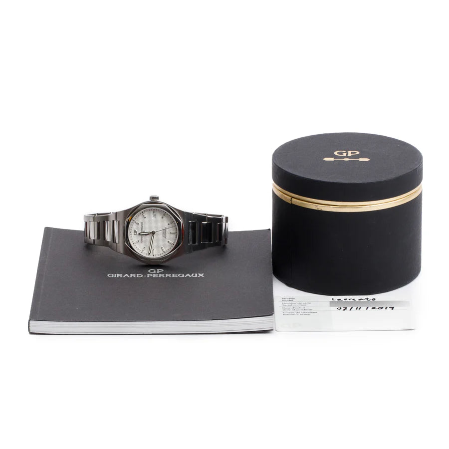 Limited Edition 225th Anniversary Stainless Steel Laureato 41 MM Automatic Watch Silver Dial 81000 w/ Box &amp; Papers
