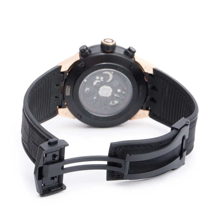 18k Rose Gold, Black Titanium &amp; Ceramic Carrera 45 MM Automatic Chronograph Tourbillon Watch CAR5A5U w/ Box &amp; Papers
