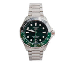 2025 Stainless Steel Aquaracer Professional 300M GMT 42 MM Automatic Watch Green Dial WBP5115 w/ Box, Receipt &amp; Papers