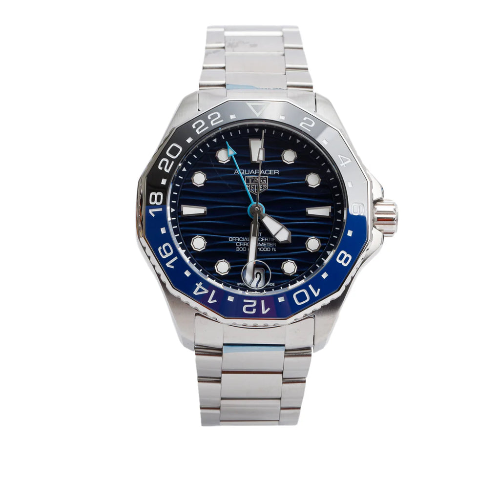 Stainless Steel Aquaracer Professional 300M GMT 42 MM Automatic Watch Blue Dial WBP5114 w/ Box &amp; Papers