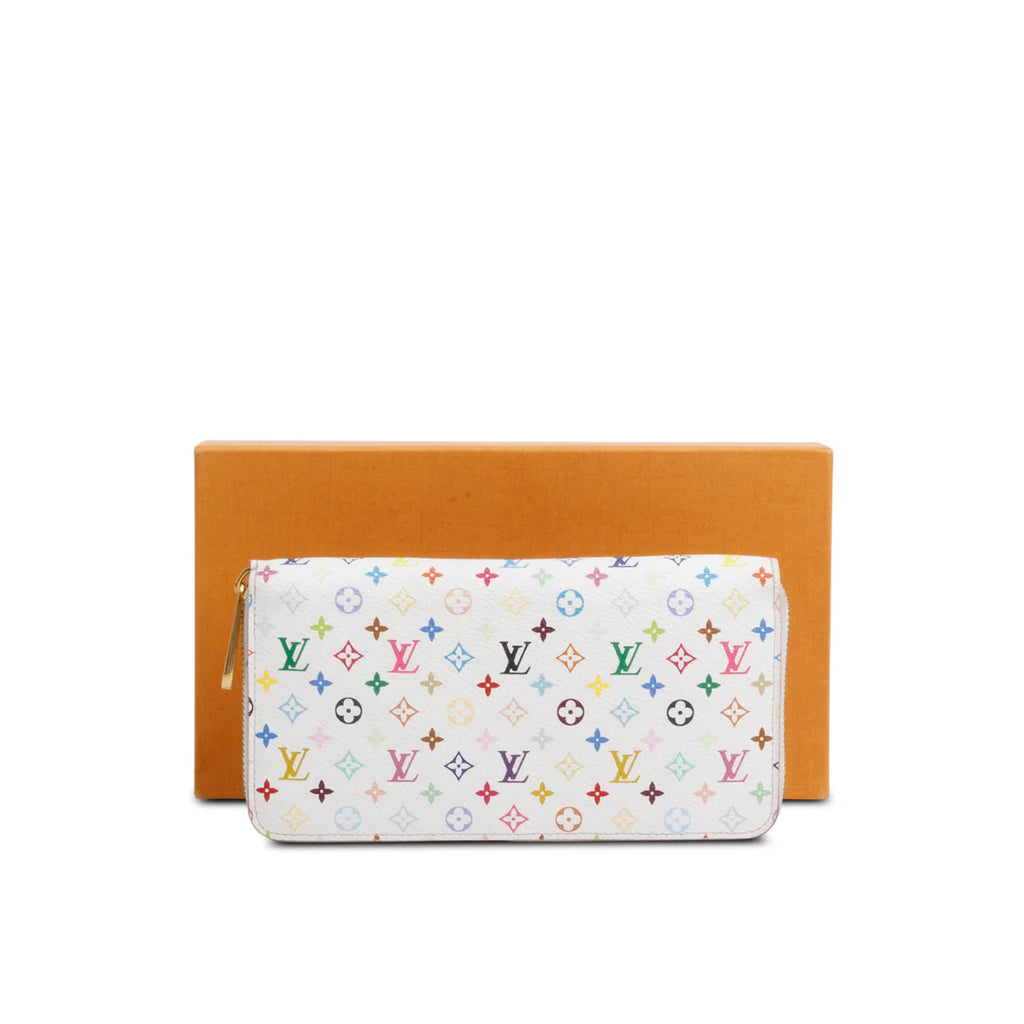 White Multicolore Monogram Zippy Wallet w/ Box Coeur Cult Core