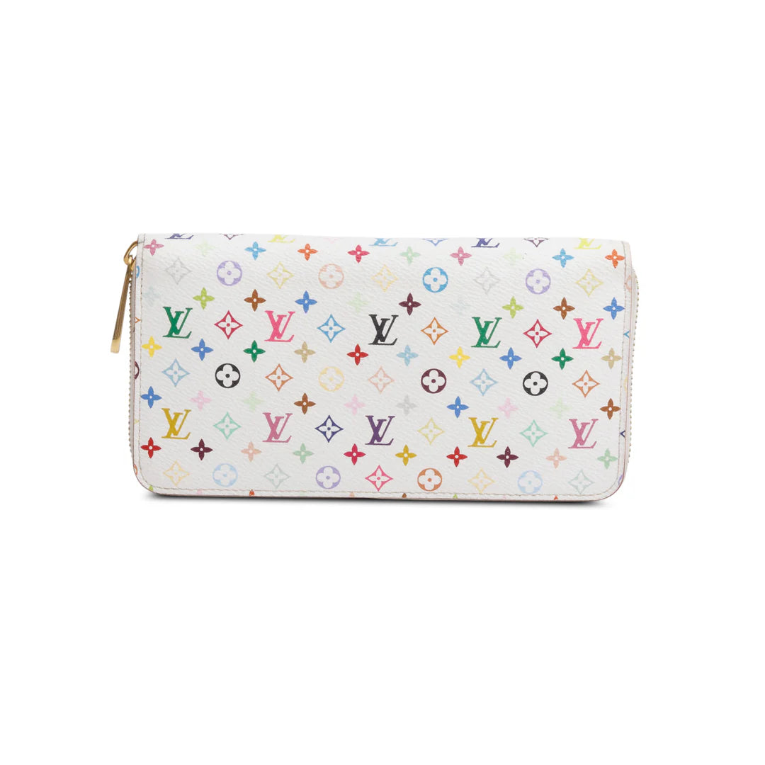 White Multicolore Monogram Zippy Wallet w/ Box