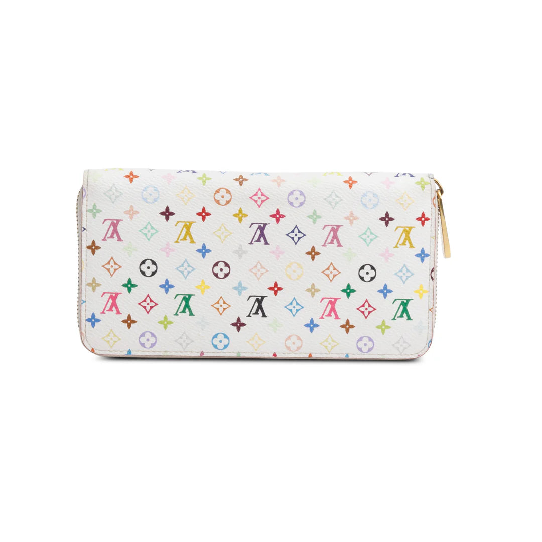 White Multicolore Monogram Zippy Wallet w/ Box Coeur Cult Core