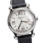 Stainless Steel Diamond Happy Sport 30 MM Automatic Watch w/ Box