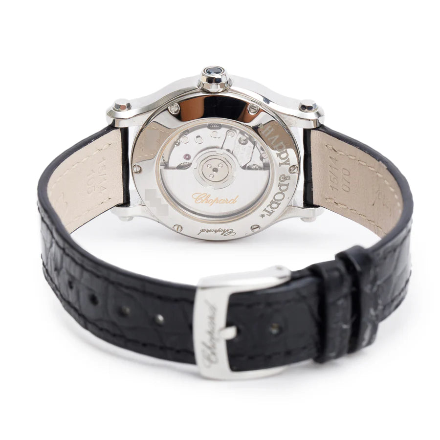 Stainless Steel Diamond Happy Sport 30 MM Automatic Watch w/ Box