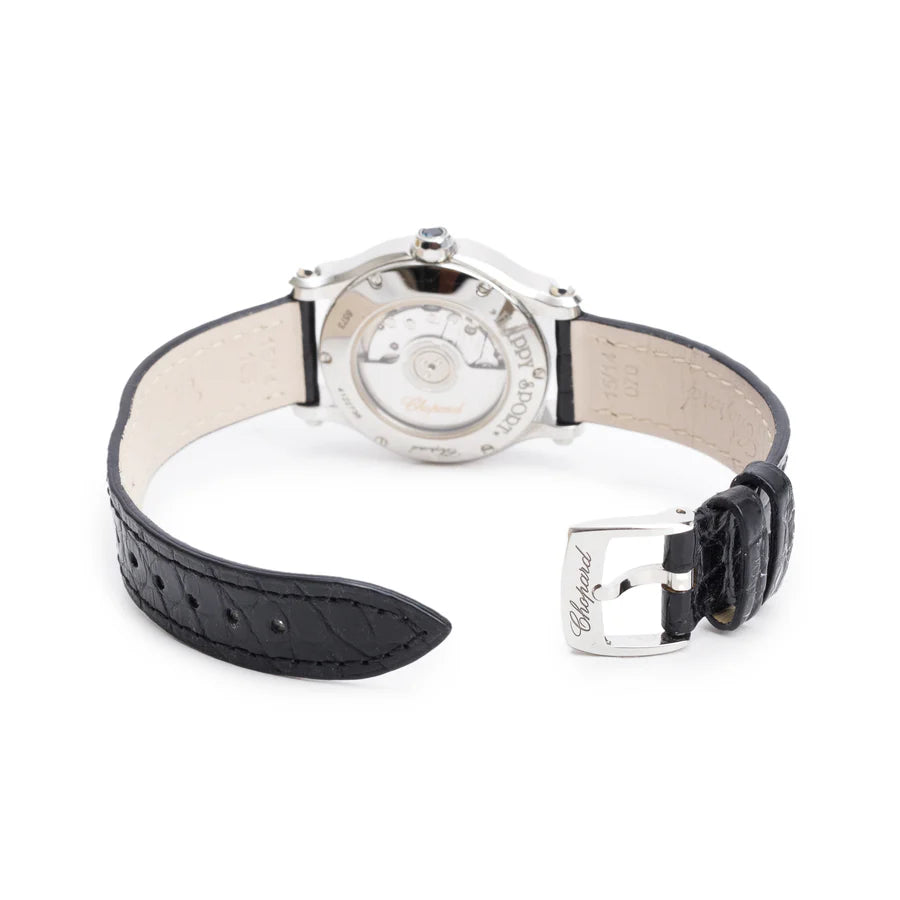 Stainless Steel Diamond Happy Sport 30 MM Automatic Watch w/ Box