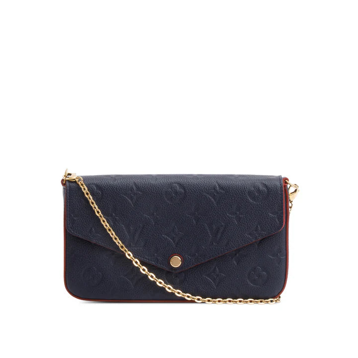 2020 Navy Monogram Empreinte Pochette Felicie w/ Inserts &amp; Box