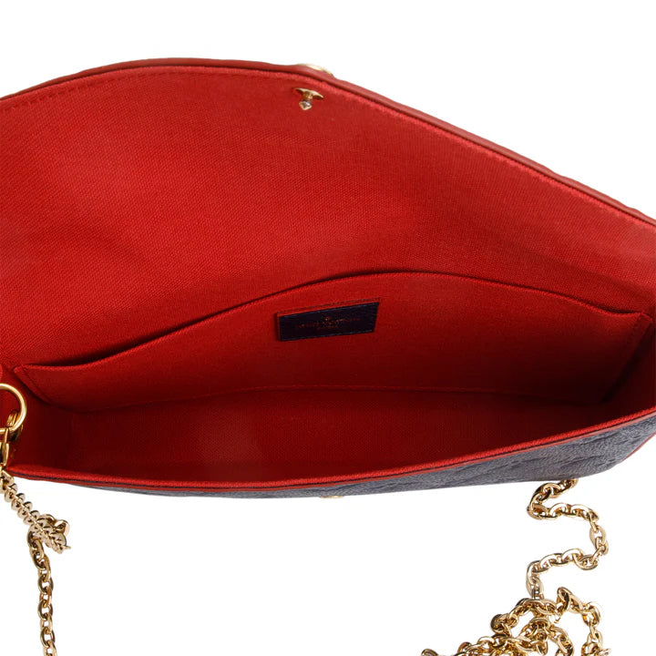 2020 Navy Monogram Empreinte Pochette Felicie w/ Inserts &amp; Box