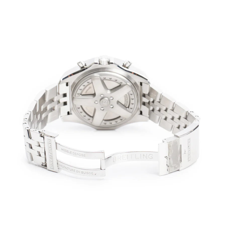 Stainless Steel Bently 6.75 49 MM Automatic Chronograph Watch A44364 w/ Box &amp; Papers