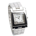 Stainless Steel Diamond Mother of Pearl Dial Happy Sport Square Quartz Watch 8495 Coeur Cult Core