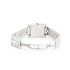 Stainless Steel Diamond Mother of Pearl Dial Happy Sport Square Quartz Watch 8495 Coeur Cult Core