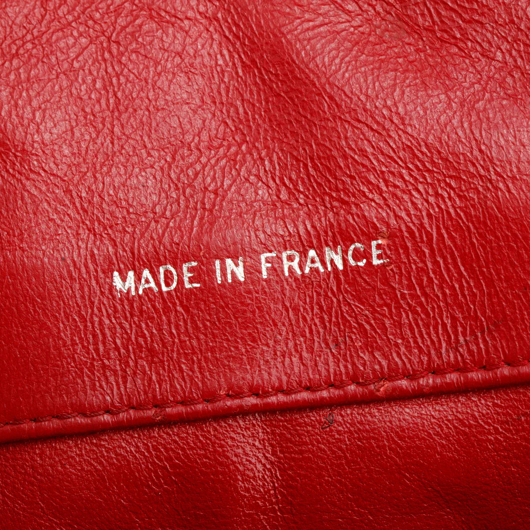 Vintage Red Quilted Lambskin Leather Tassel Camera Bag Coeur Cult Core