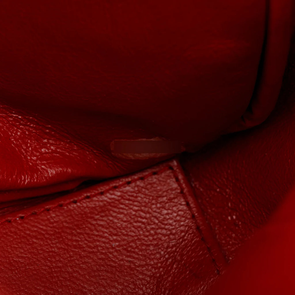 Vintage Red Quilted Lambskin Leather Tassel Camera Bag Coeur Cult Core
