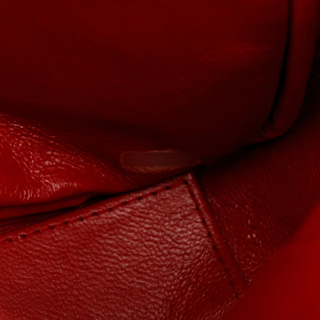 Vintage Red Quilted Lambskin Leather Tassel Camera Bag Coeur Cult Core