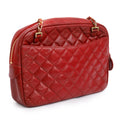 Vintage Red Quilted Lambskin Leather Tassel Camera Bag Coeur Cult Core