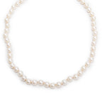 2022 18k White Gold 7-7.5 MM Akoya Cultured Pearl Necklace w/ Box &amp; Receipt Coeur Cult Core