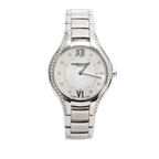 Stainless Steel Diamond Bezel Mother of Pearl Diamond Dial Noemia 32 MM Quartz Watch 5132 w/ Box