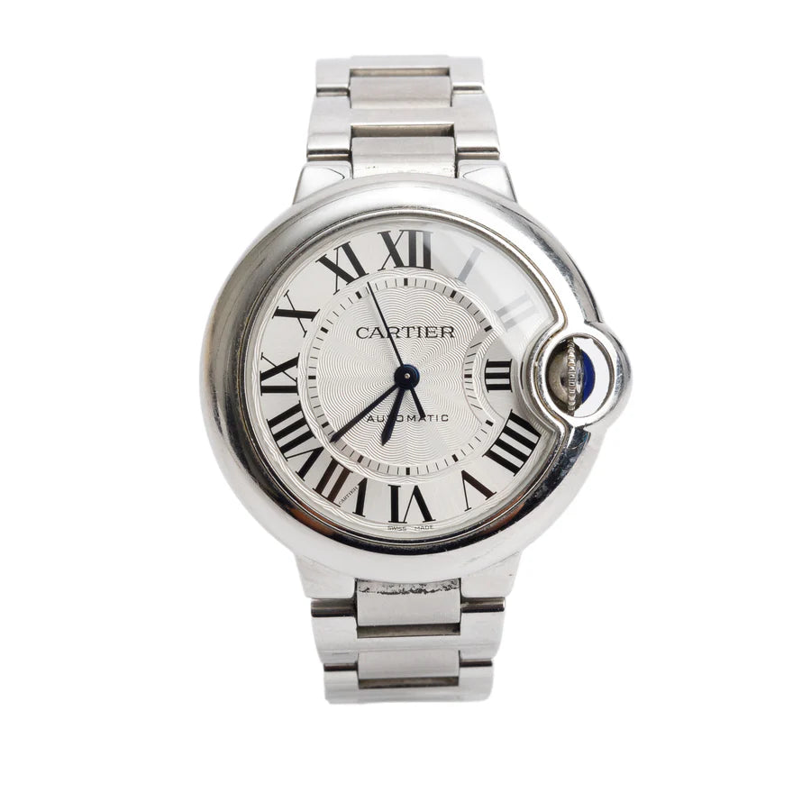 Stainless Steel Ballon Bleu de 33 MM Automatic Watch 3489 w/ Box &amp; Papers