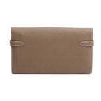 Etoupe Epsom Leather Classic Kelly Longue Wallet Coeur Cult Core