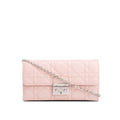 Pink Cannage Leather Miss Dior Promenade Chain Wallet