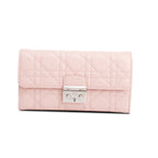 Pink Cannage Leather Miss Dior Promenade Chain Wallet