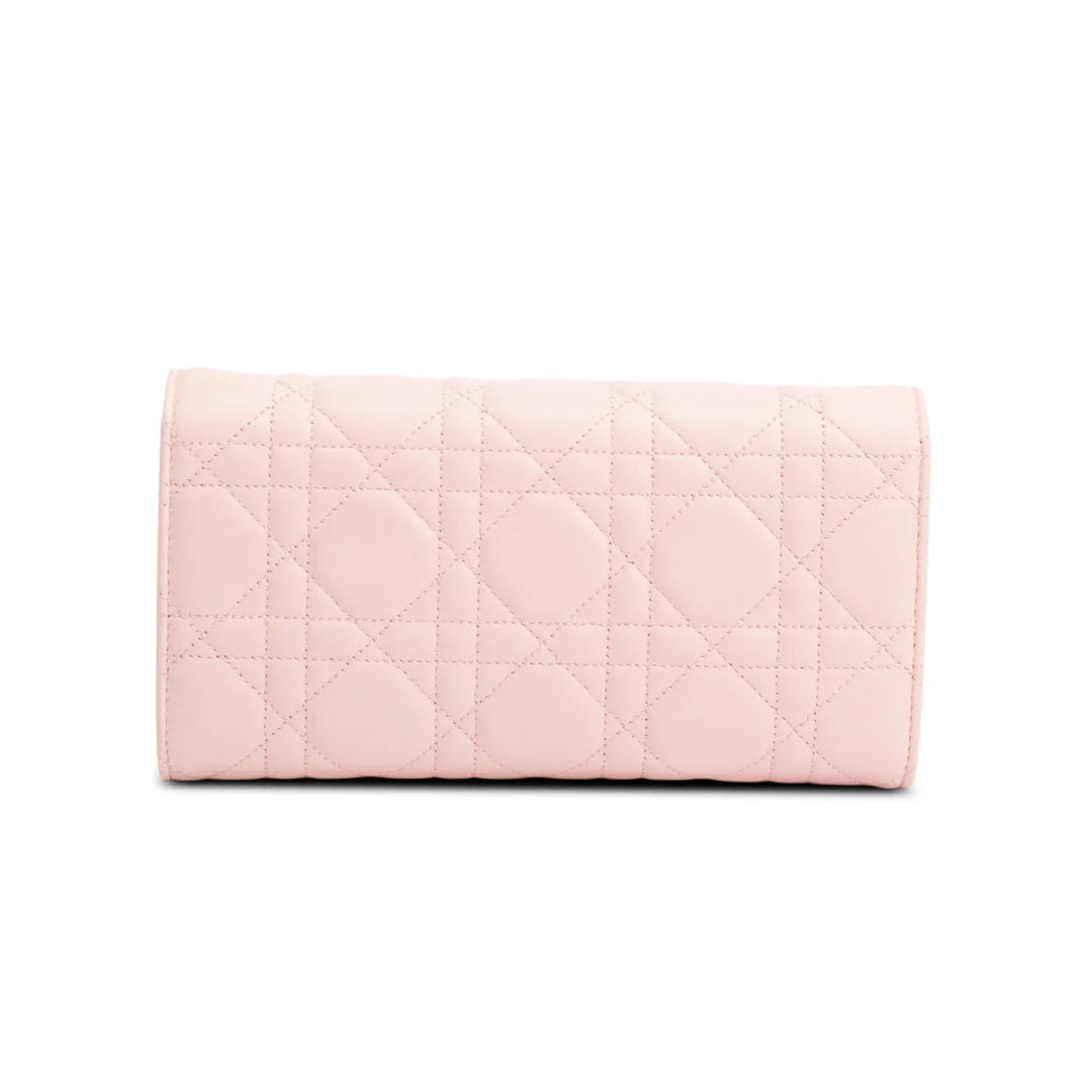 Pink Cannage Leather Miss Dior Promenade Chain Wallet