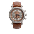 Platinum Pave Diamond 34 MM Chronograph Watch 2865 NAD