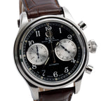 Stainless Steel Trainmaster Cannonball 43 MM Automatic Chronograph Watch Black Dial w/ Box &amp; Papers