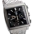 Stainless Steel Monaco 38 MM Automatic Watch Black Dial CW2111-0 w/ Box