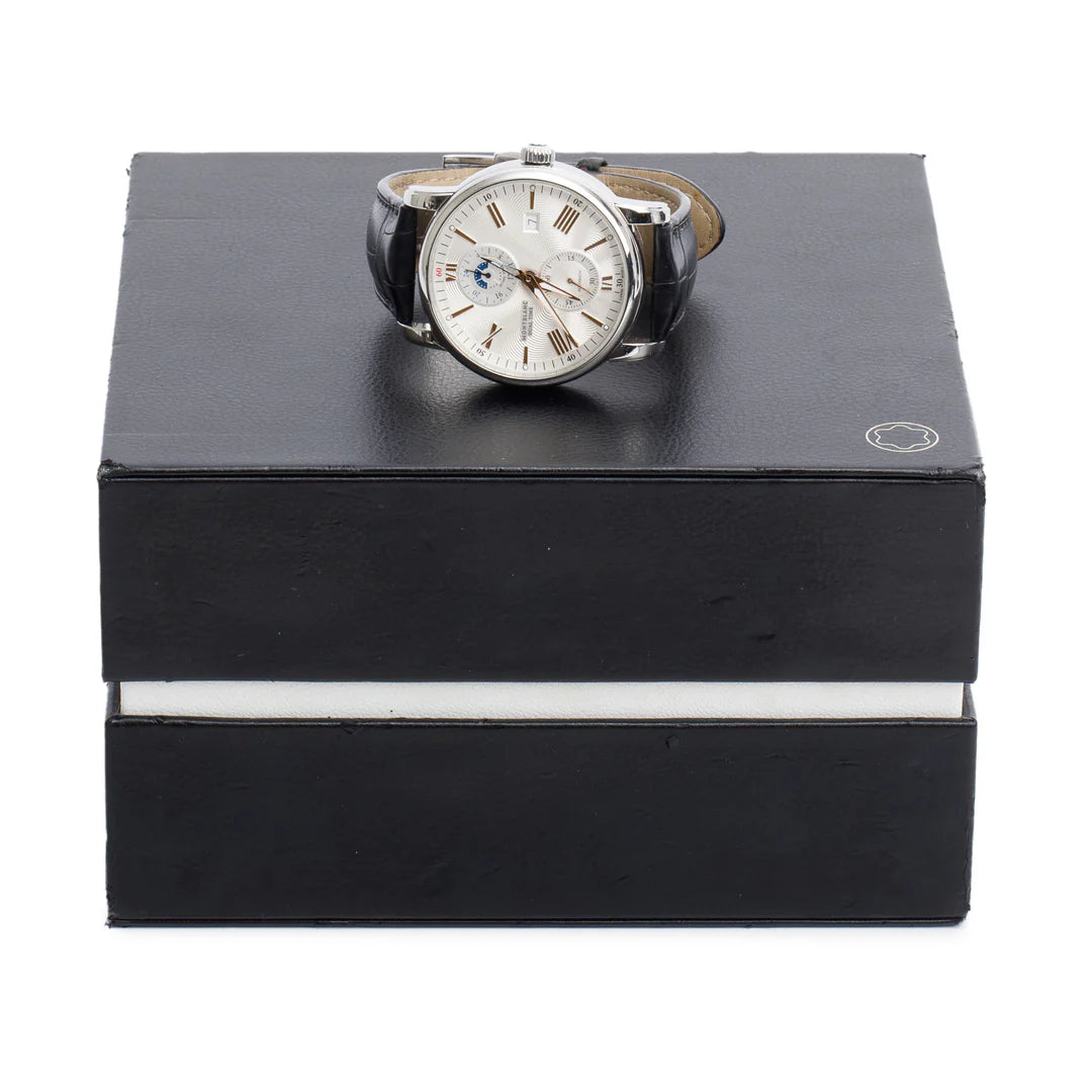 Stainless Steel TimeWalker GMT 42 MM Automatic Watch Silver Dial 7393 w/ Box Coeur Cult Core