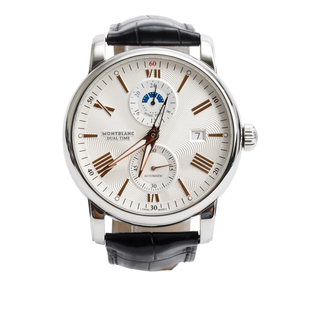 Stainless Steel TimeWalker GMT 42 MM Automatic Watch Silver Dial 7393 w/ Box Coeur Cult Core