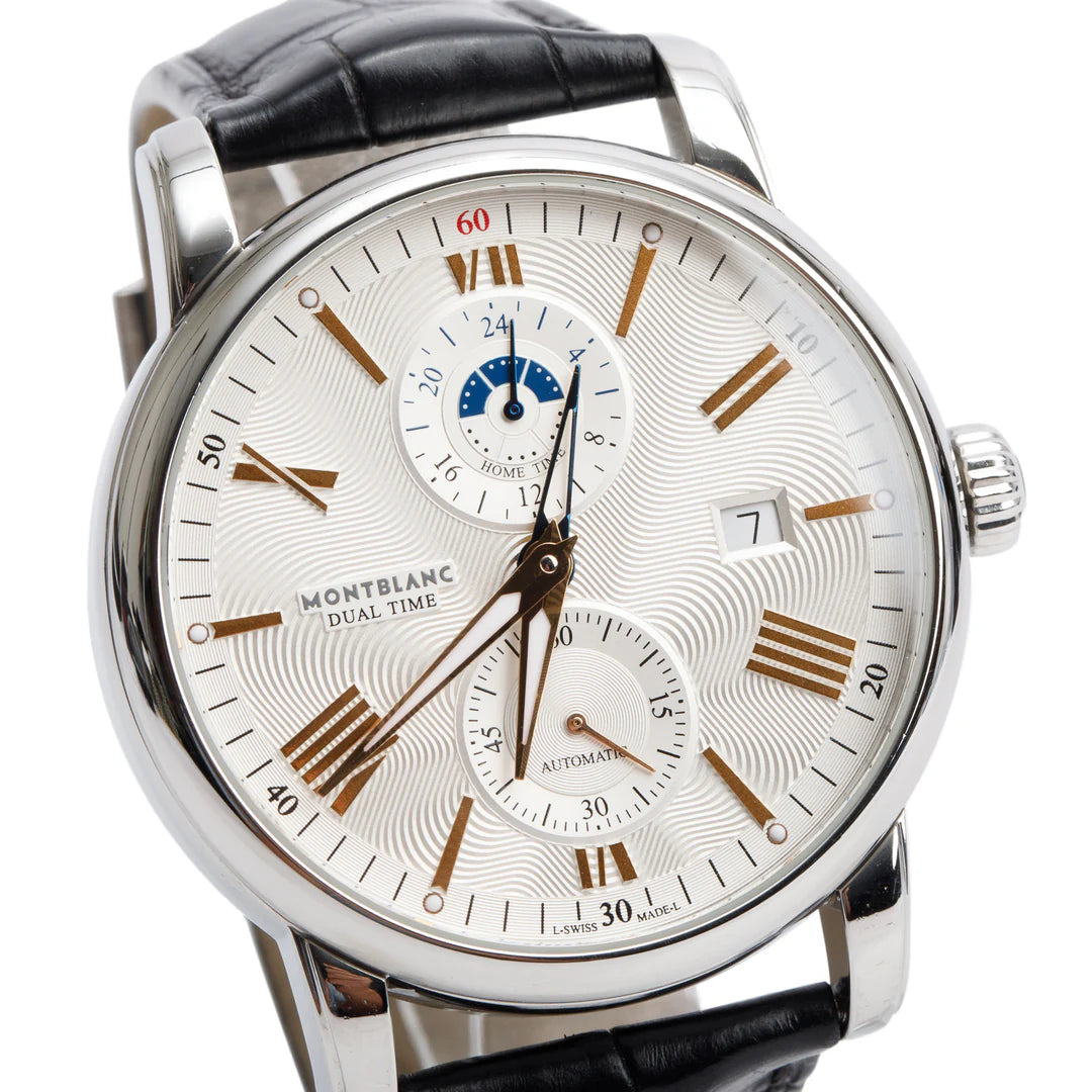 Stainless Steel TimeWalker GMT 42 MM Automatic Watch Silver Dial 7393 w/ Box Coeur Cult Core