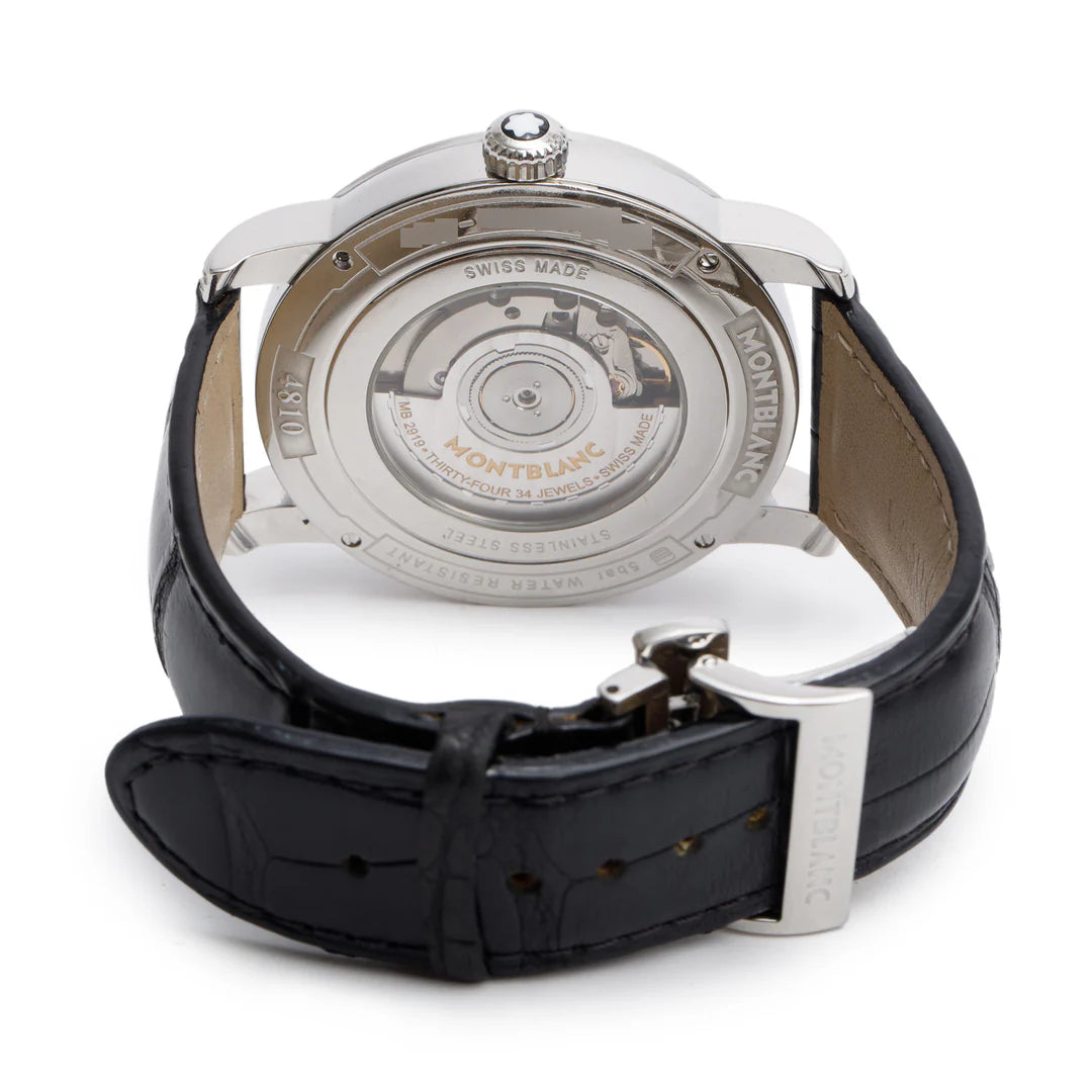 Stainless Steel TimeWalker GMT 42 MM Automatic Watch Silver Dial 7393 w/ Box Coeur Cult Core