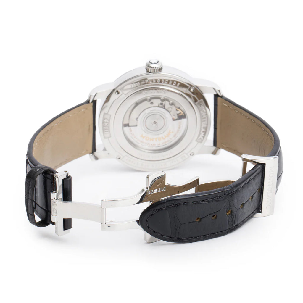Stainless Steel TimeWalker GMT 42 MM Automatic Watch Silver Dial 7393 w/ Box Coeur Cult Core