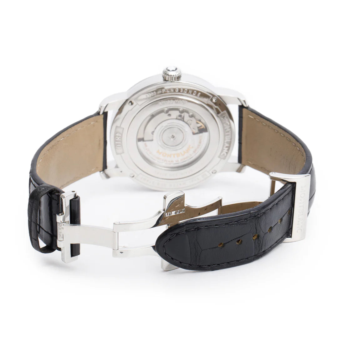 Stainless Steel TimeWalker GMT 42 MM Automatic Watch Silver Dial 7393 w/ Box Coeur Cult Core