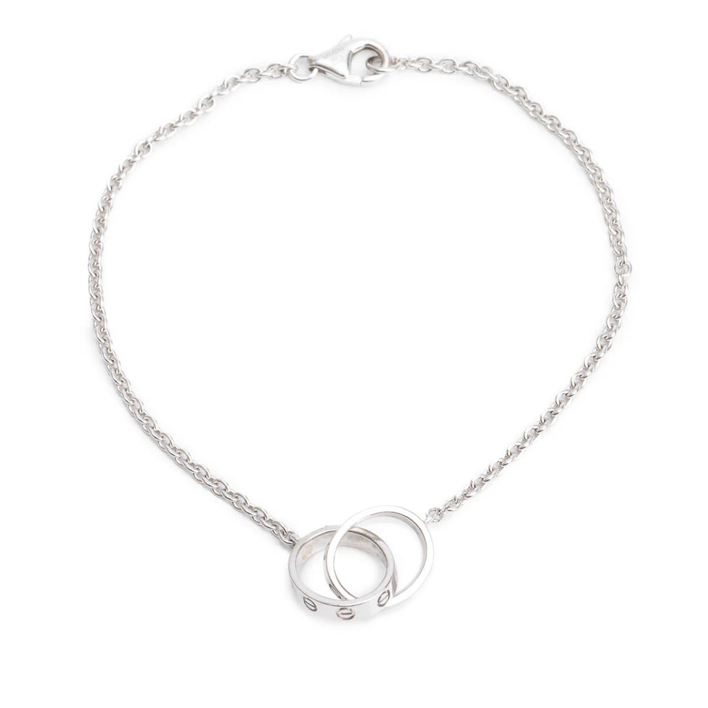 18k White Gold Interlocking Love Bracelet w/ Receipt Coeur Cult Core