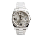 Stainless Steel Datejust Diamond Bezel 36 MM Datejust Watch Silver Floral Dial 116244 w/ Box Coeur Cult Core