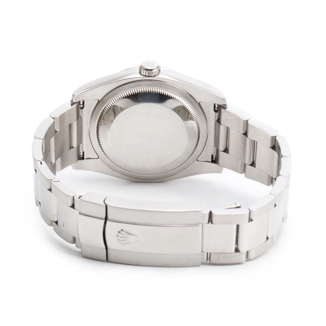 Stainless Steel Datejust Diamond Bezel 36 MM Datejust Watch Silver Floral Dial 116244 w/ Box Coeur Cult Core