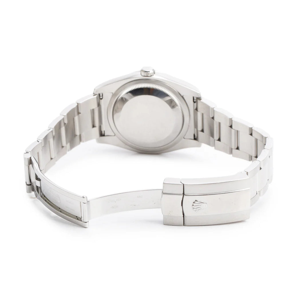 Stainless Steel Datejust Diamond Bezel 36 MM Datejust Watch Silver Floral Dial 116244 w/ Box Coeur Cult Core