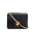 Black Saffiano Soft Calf Leather Arcade Shoulder Bag w/ Authentcity Card Coeur Cult Core