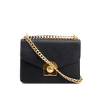 Black Saffiano Soft Calf Leather Arcade Shoulder Bag w/ Authentcity Card Coeur Cult Core