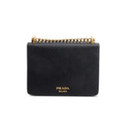 Black Saffiano Soft Calf Leather Arcade Shoulder Bag w/ Authentcity Card Coeur Cult Core
