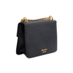 Black Saffiano Soft Calf Leather Arcade Shoulder Bag w/ Authentcity Card Coeur Cult Core